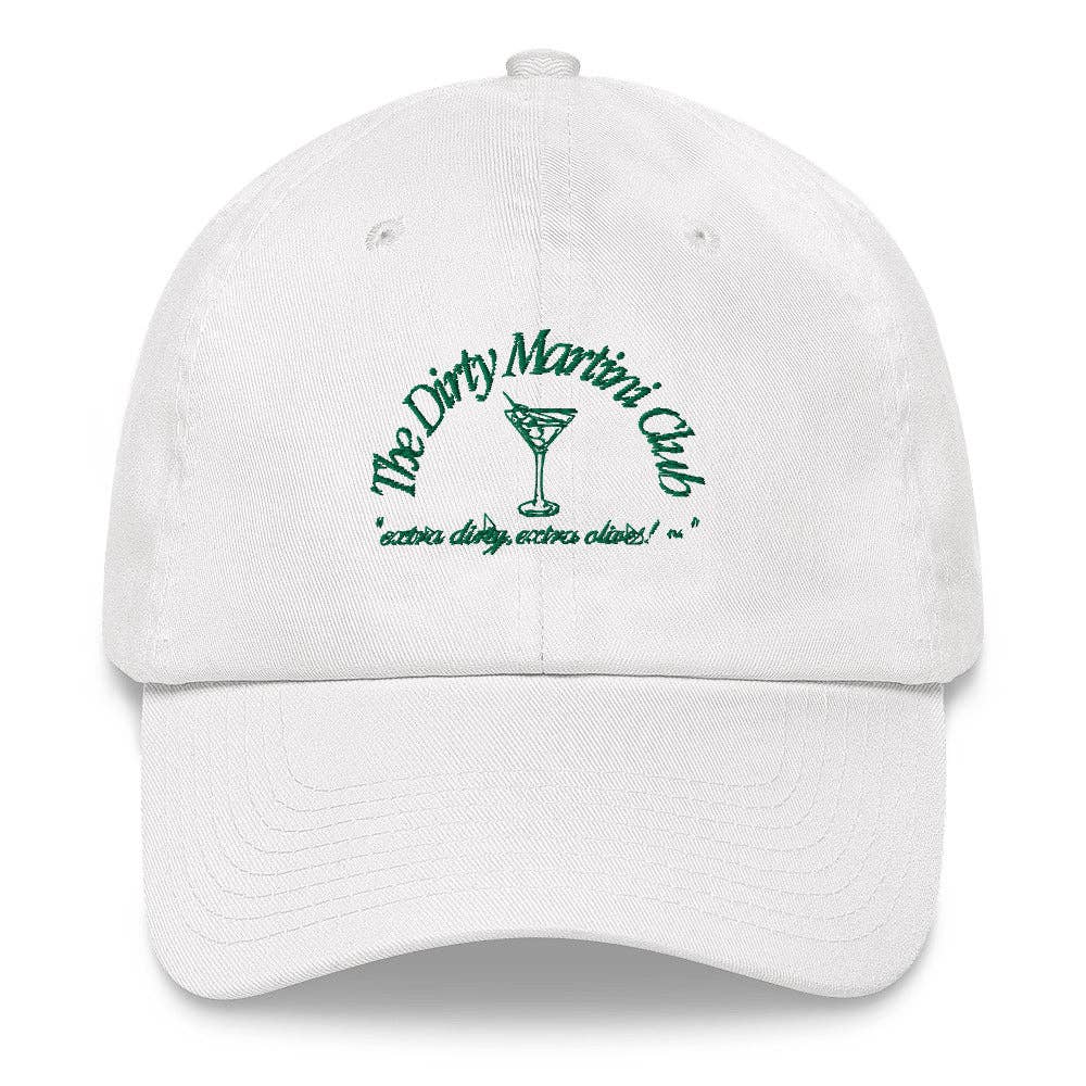 'Dirty Martini Club' Dad Hat - White