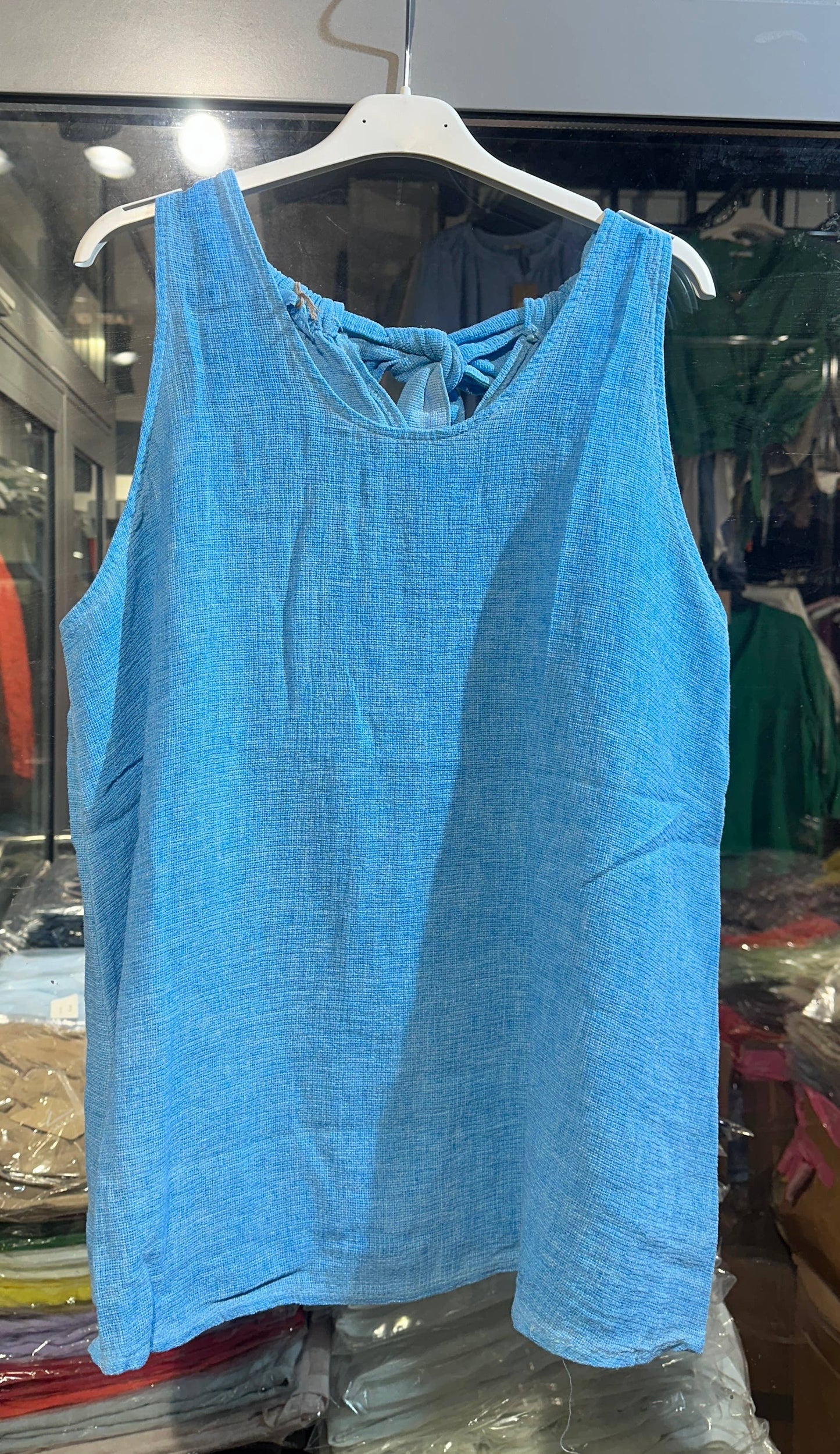 Tank top in 50% Cotton and 50% Linen