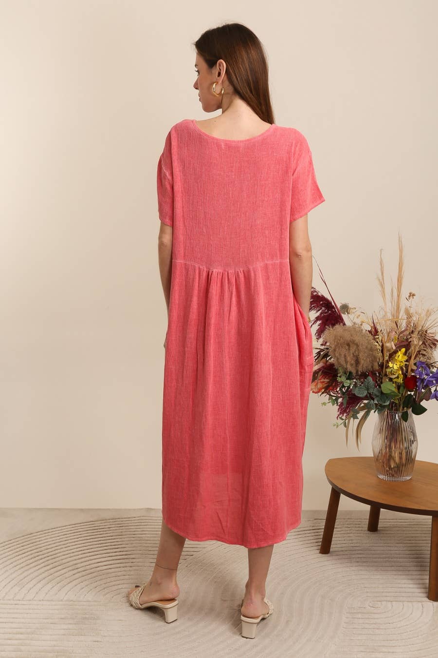 Linen cotton dress REF. 10120