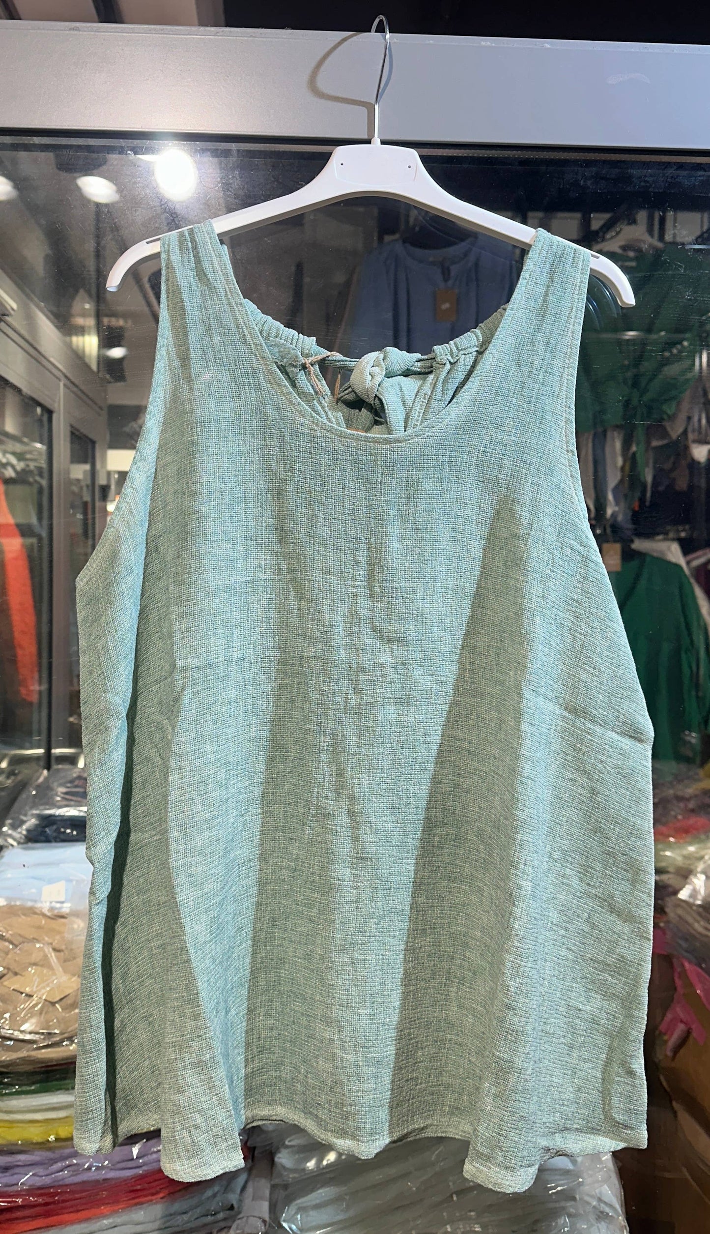 Tank top in 50% Cotton and 50% Linen