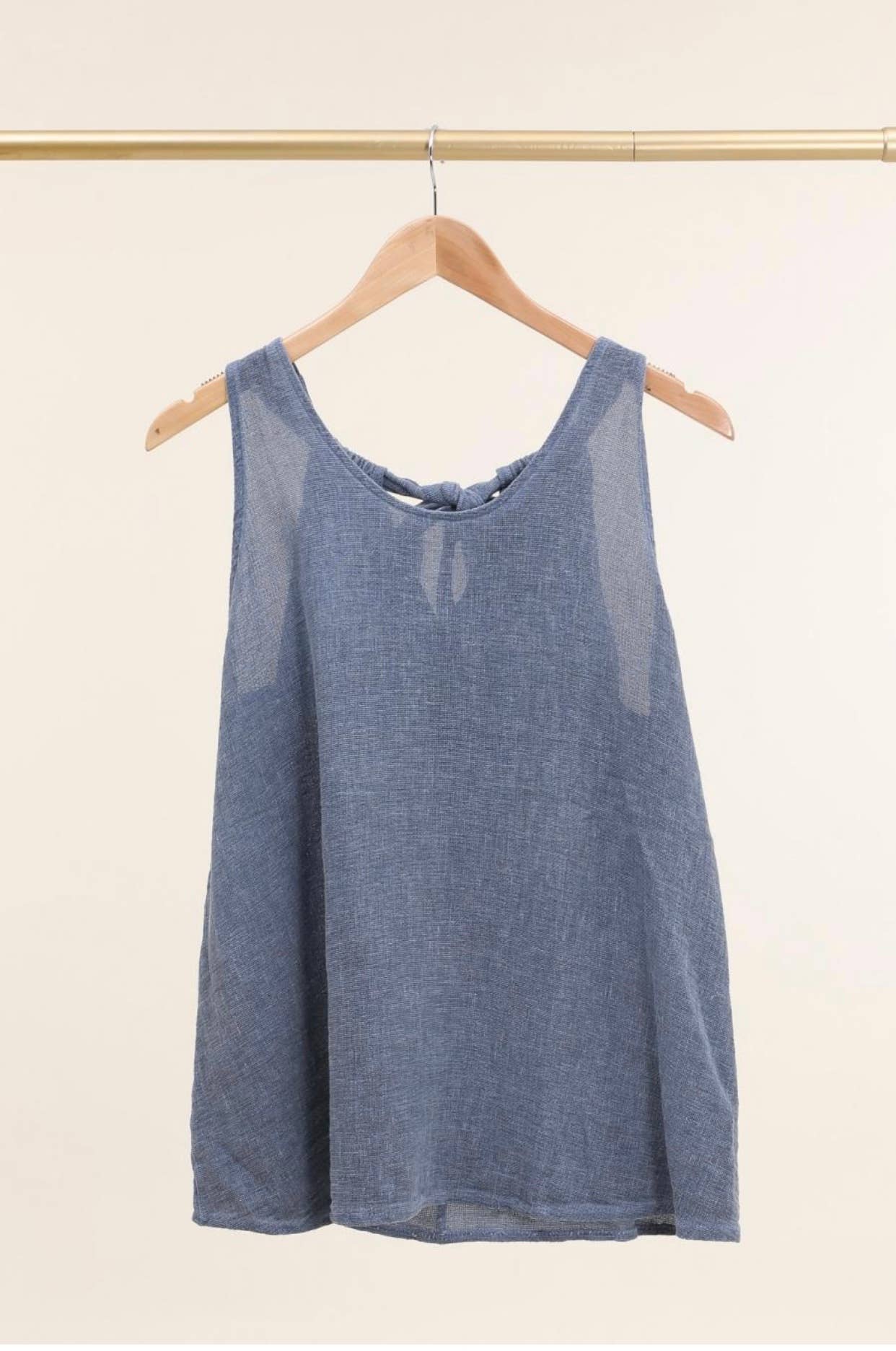 Tank top in 50% Cotton and 50% Linen