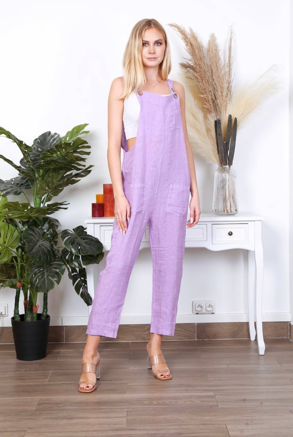 100% Linen Combination Jumpsuit