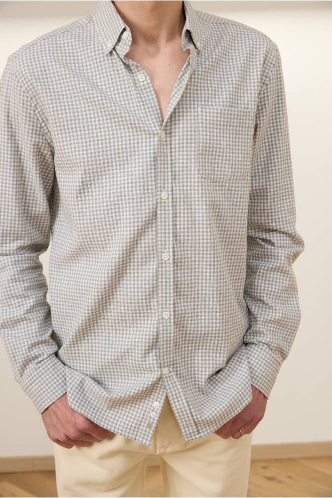 Honey Green Flannel Java Plaid Shirt