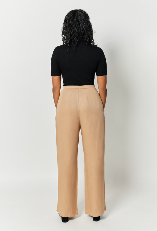 The Wide Leg Pant - Walnut