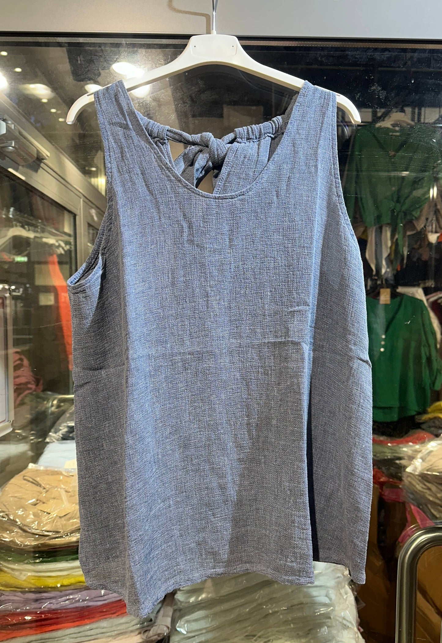 Tank top in 50% Cotton and 50% Linen