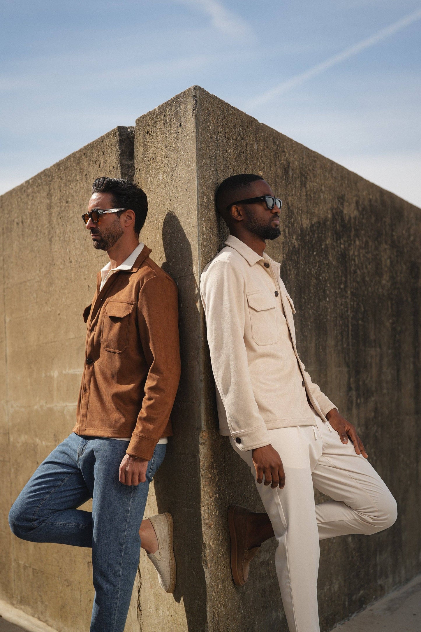 LIGHT BEIGE SUEDE OUTERSHIRT