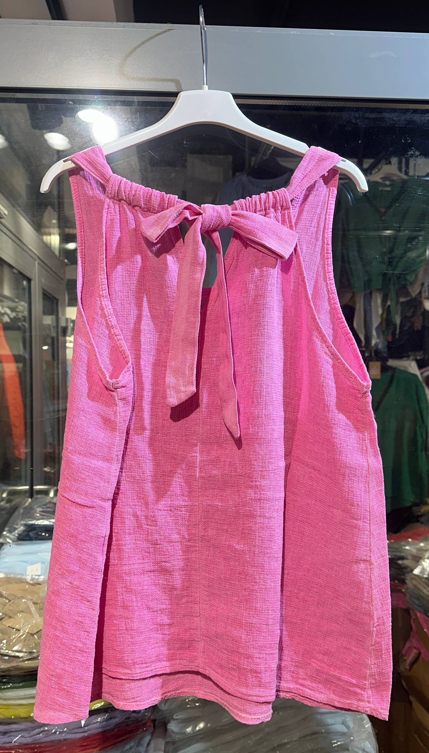 Tank top in 50% Cotton and 50% Linen