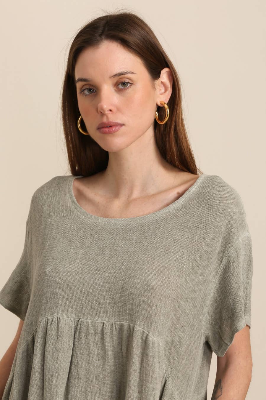 Linen cotton dress REF. 10120