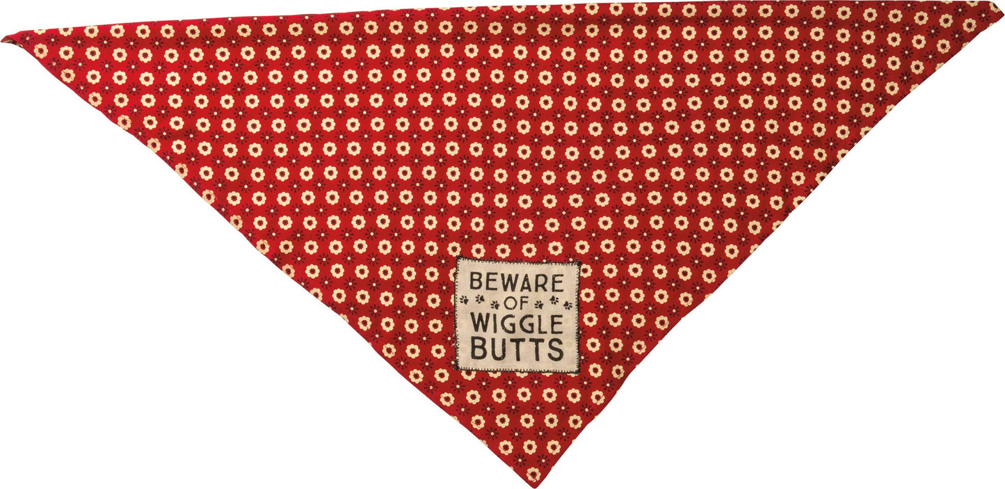 Beware Of Wigglebutts Pet Bandana Large