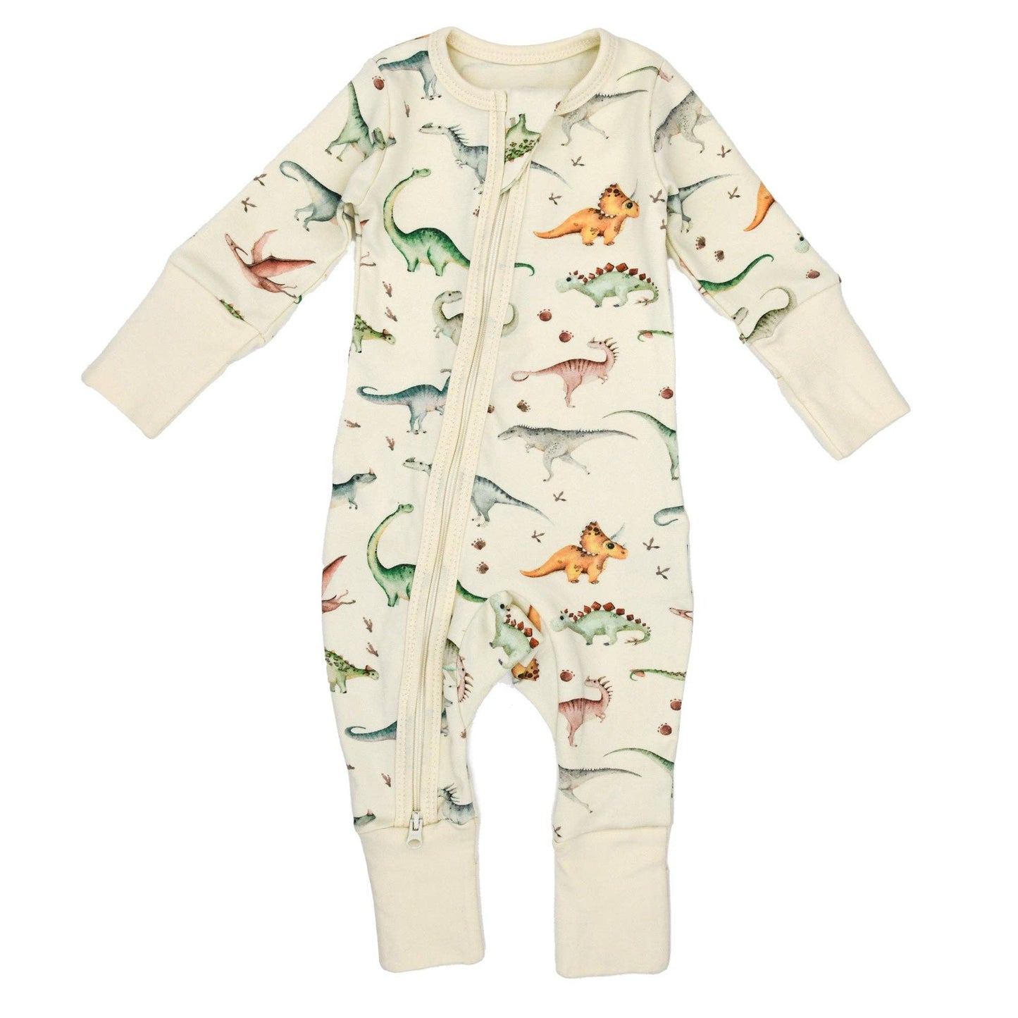 Organic Cotton Baby Pajamas 2-Way Zip Front Zipper Sleeper, Ziggy
