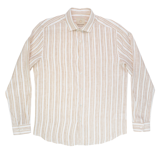 Stripe Long Sleeve Linen Shirt