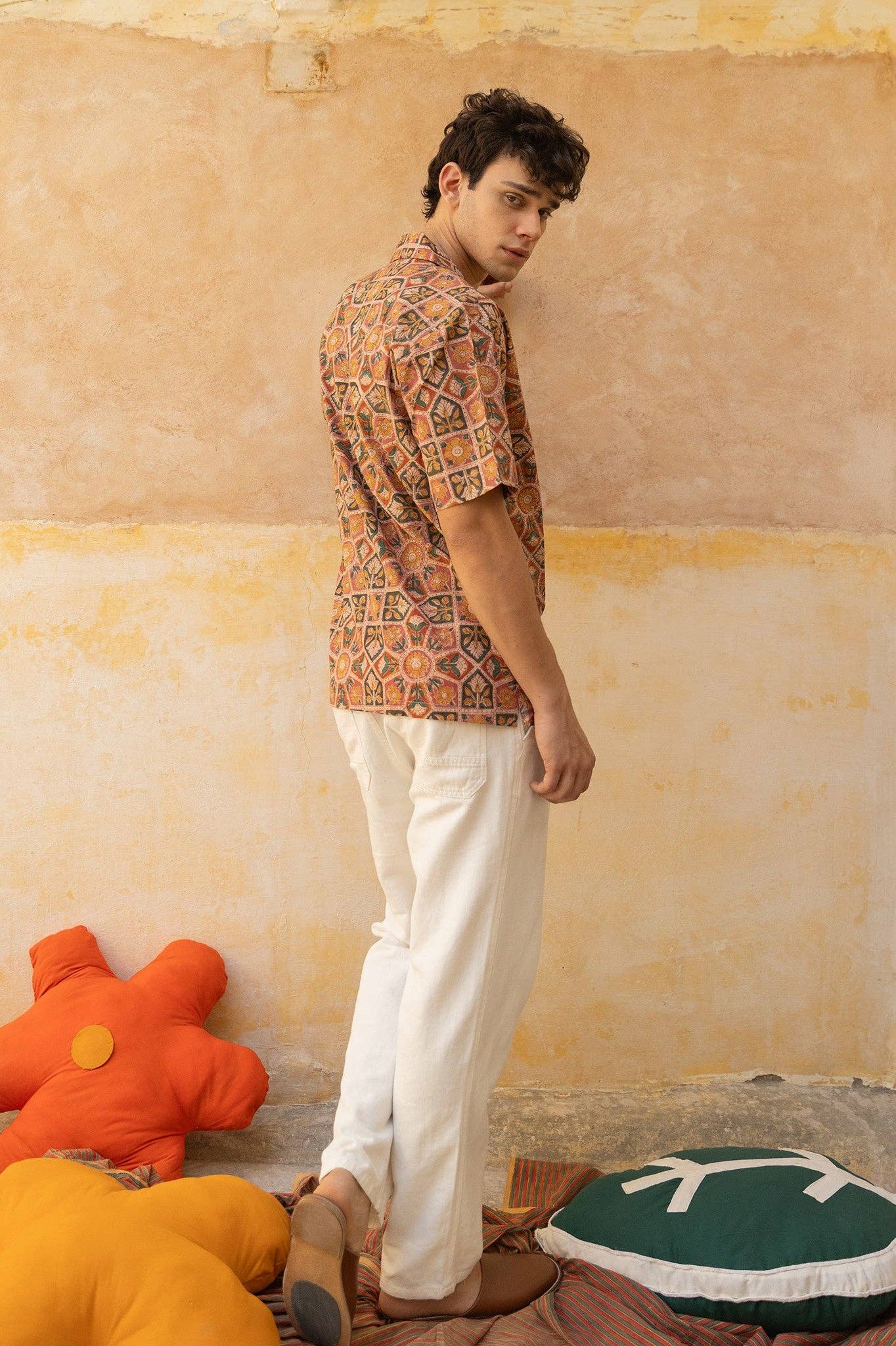 Foliage Handblock Printed Cotton Shirt