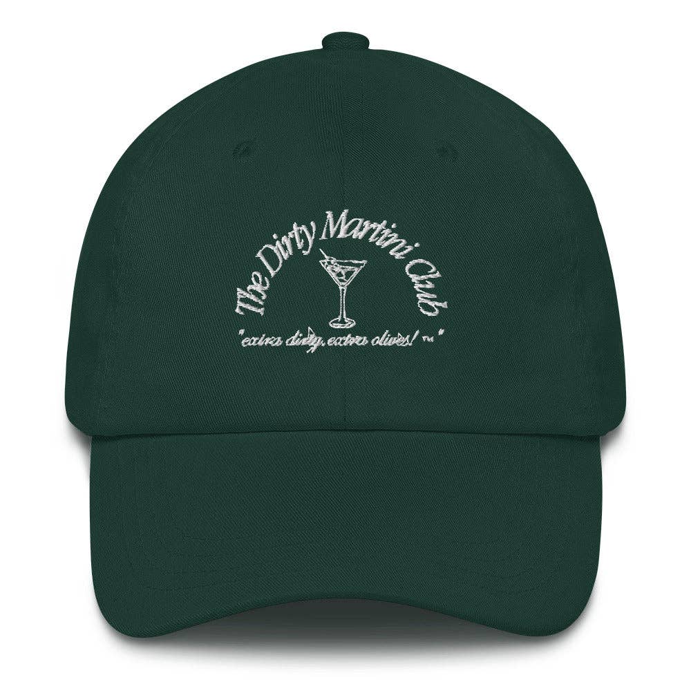 'Dirty Martini Club' Dad Hat - Hunter Green