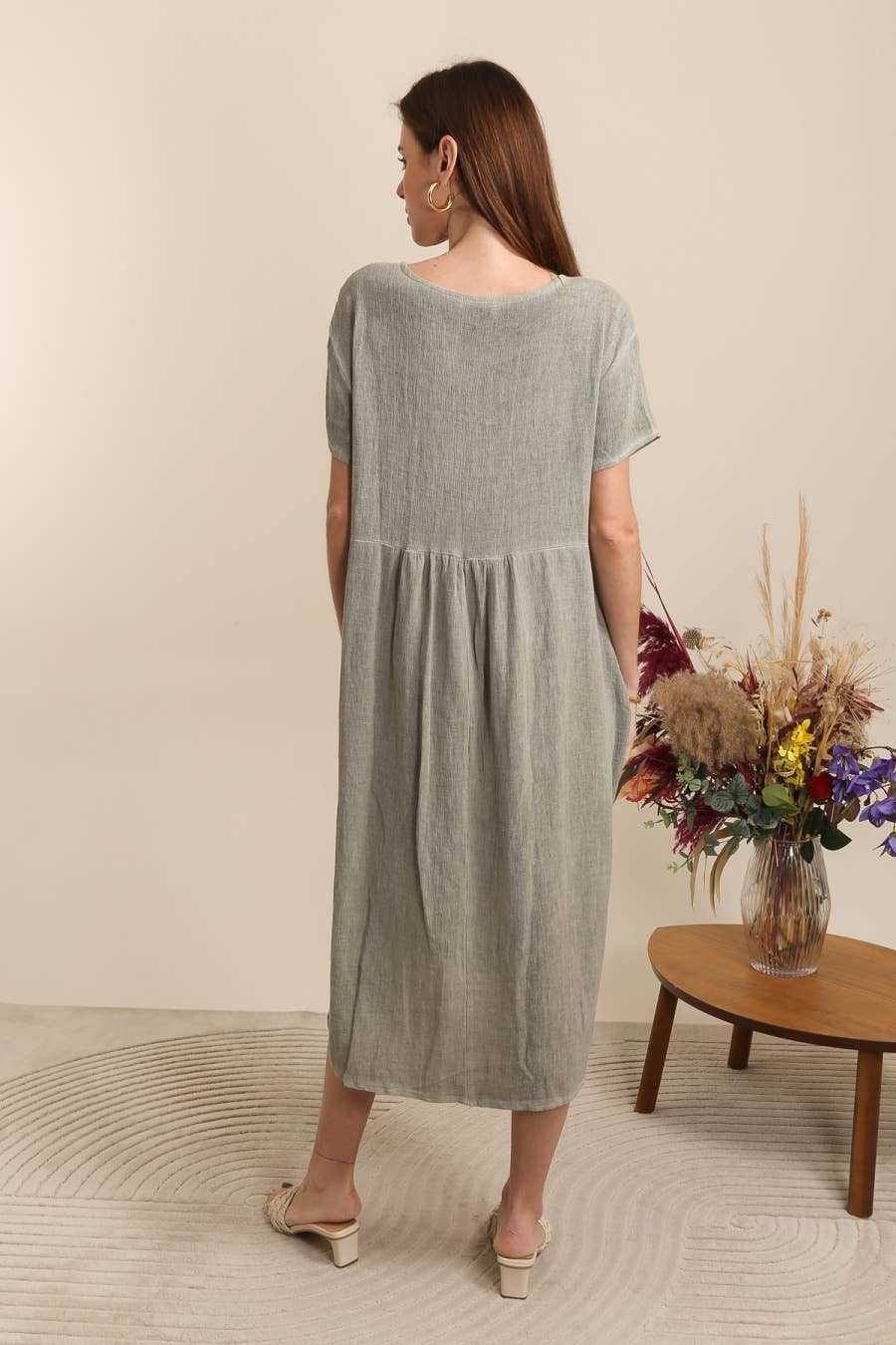 Linen cotton dress REF. 10120