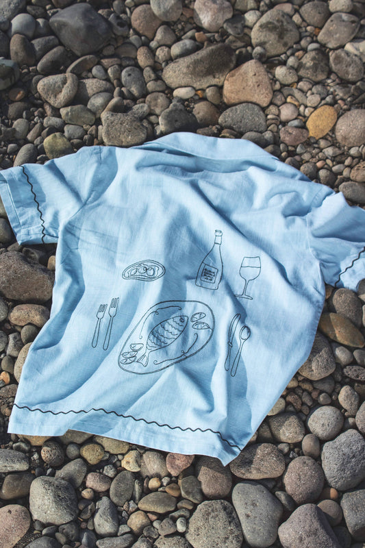 Dinner In Capri Camp Shirt