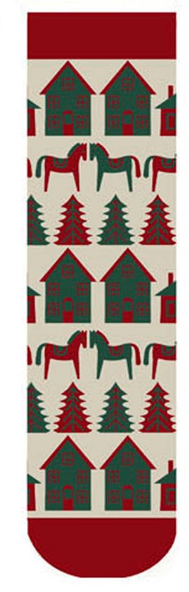 ORGANIC COTTON VERALUNA SOCKS XMASS RED