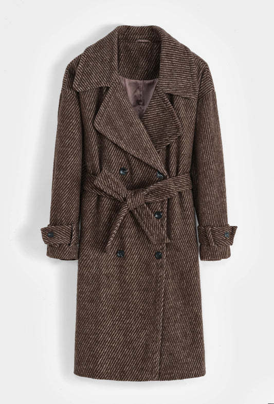 Herringbone Wool Coat