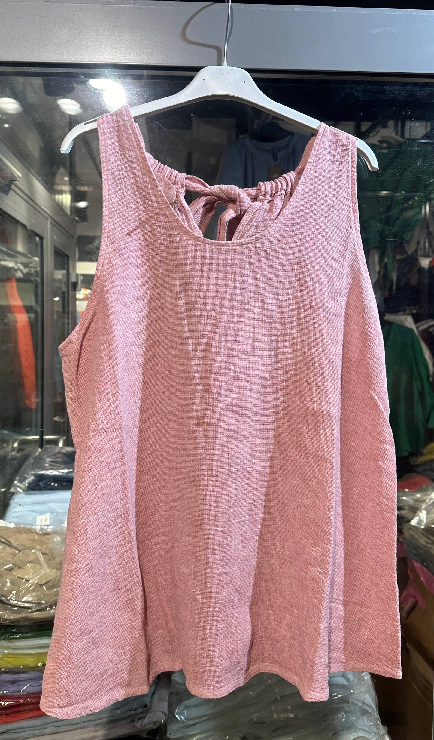 Tank top in 50% Cotton and 50% Linen