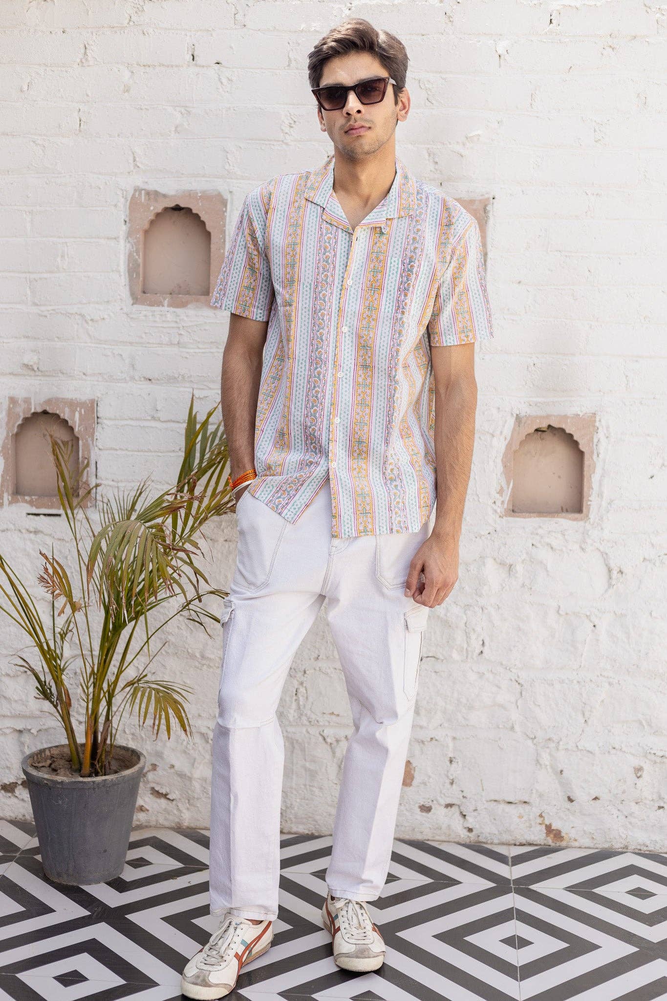 Jasmine Handblock Printed Cotton Shirt