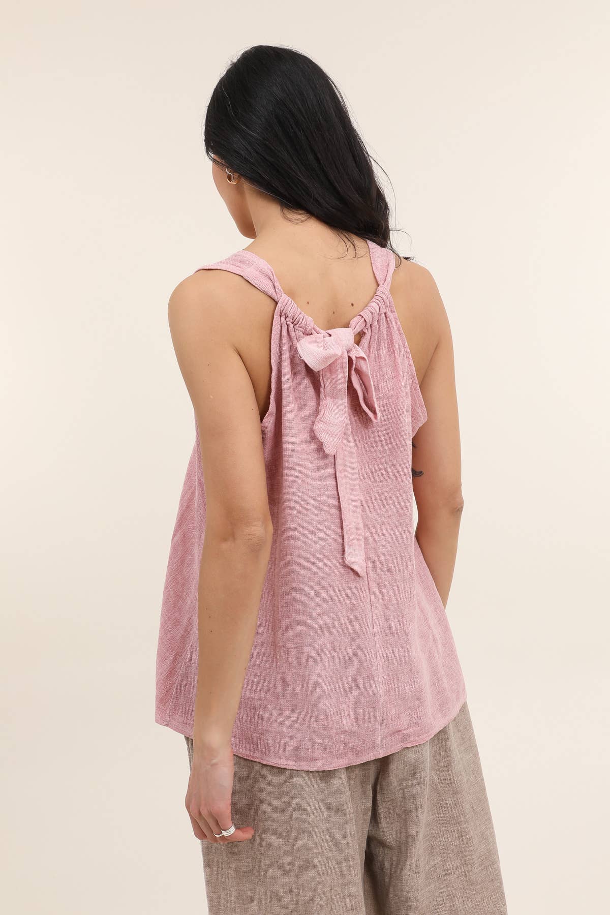 Tank top in 50% Cotton and 50% Linen
