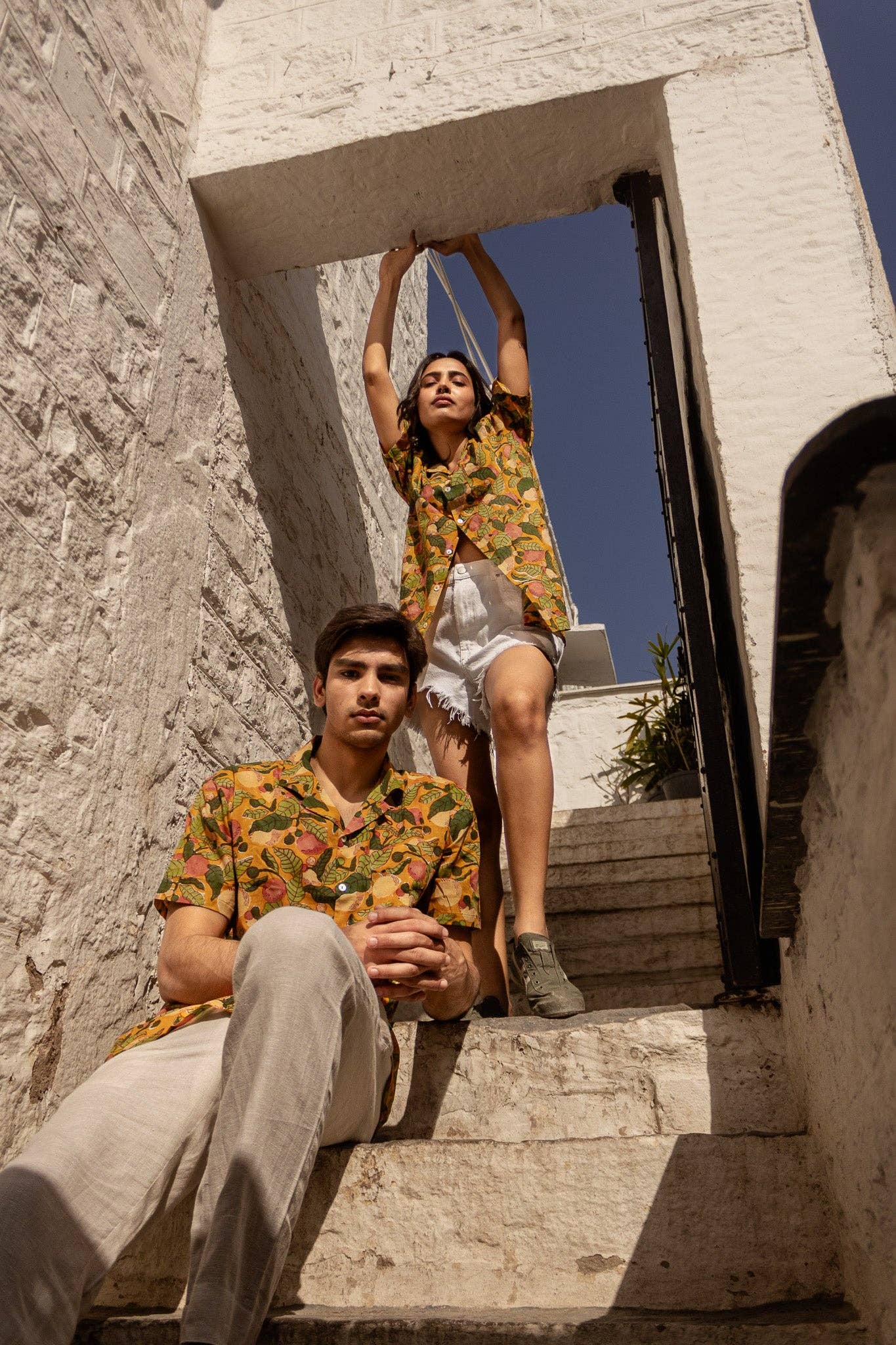 Aurora Handblock Printed Cotton Shirt