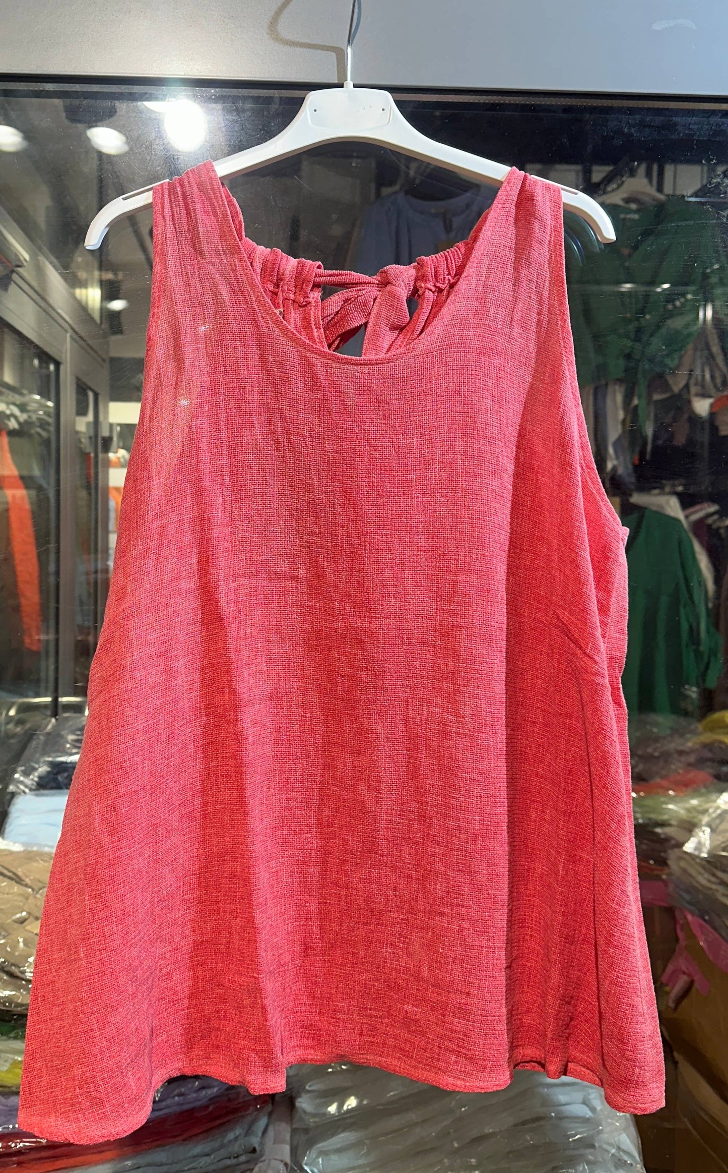 Tank top in 50% Cotton and 50% Linen