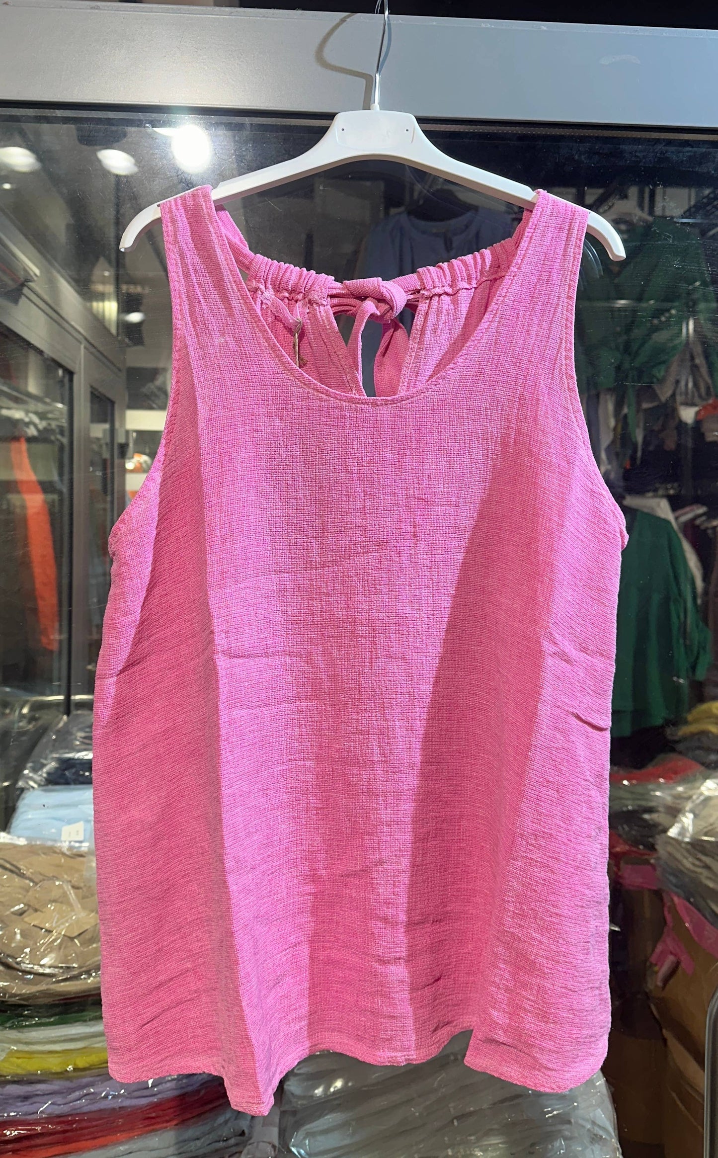 Tank top in 50% Cotton and 50% Linen