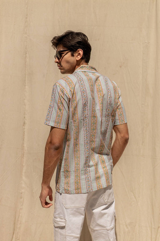 Jasmine Handblock Printed Cotton Shirt