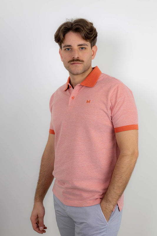 Orange Jacquard Structure Polo | Denis