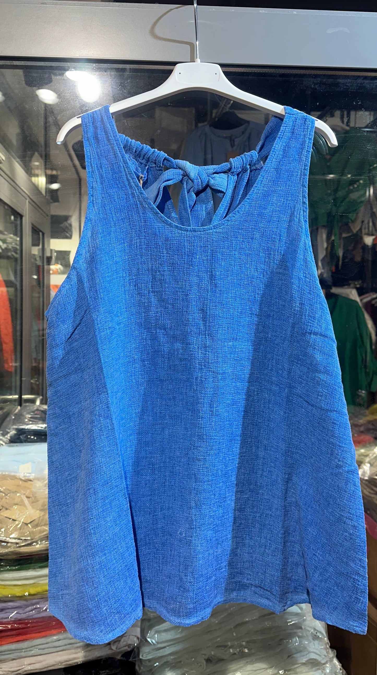 Tank top in 50% Cotton and 50% Linen