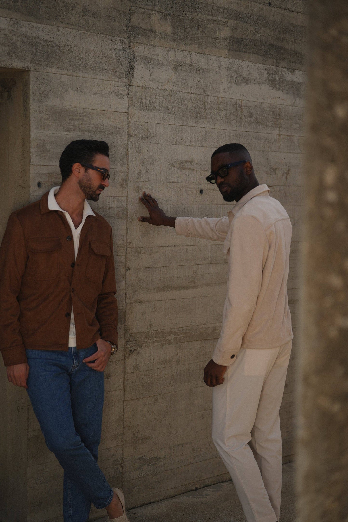 CAMEL SUEDE OUTERSHIRT