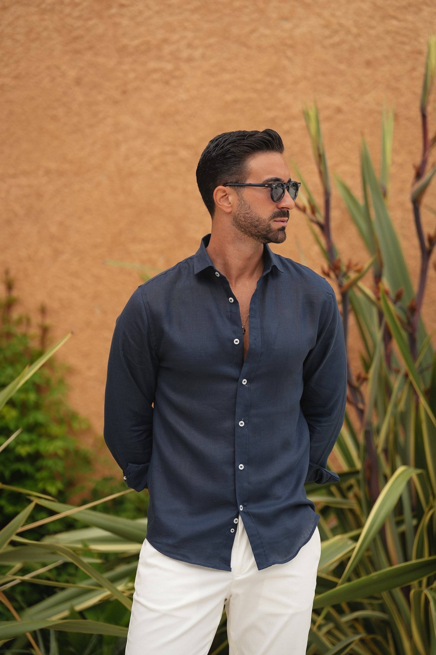 Linen Shirt Navy Fresh