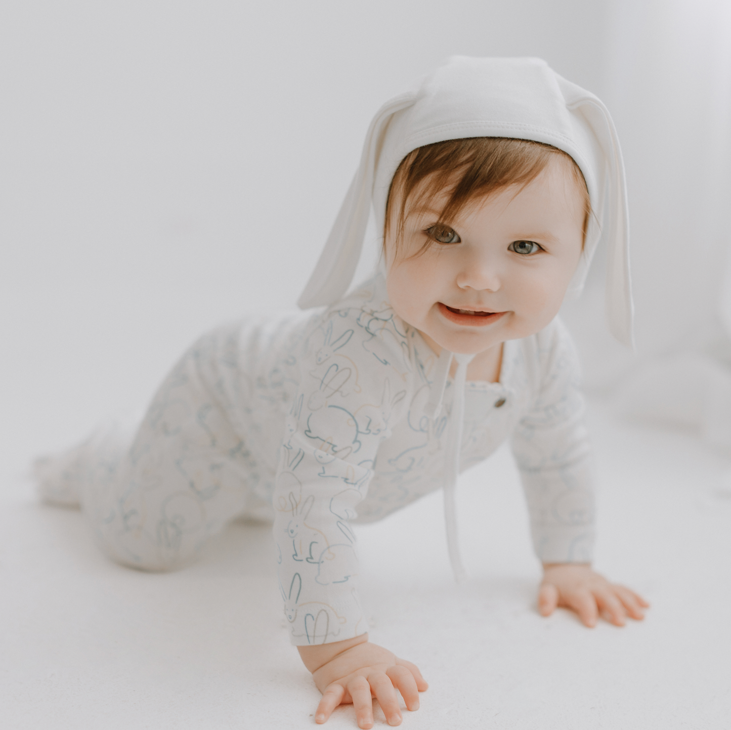 Easter baby footie | bunnies