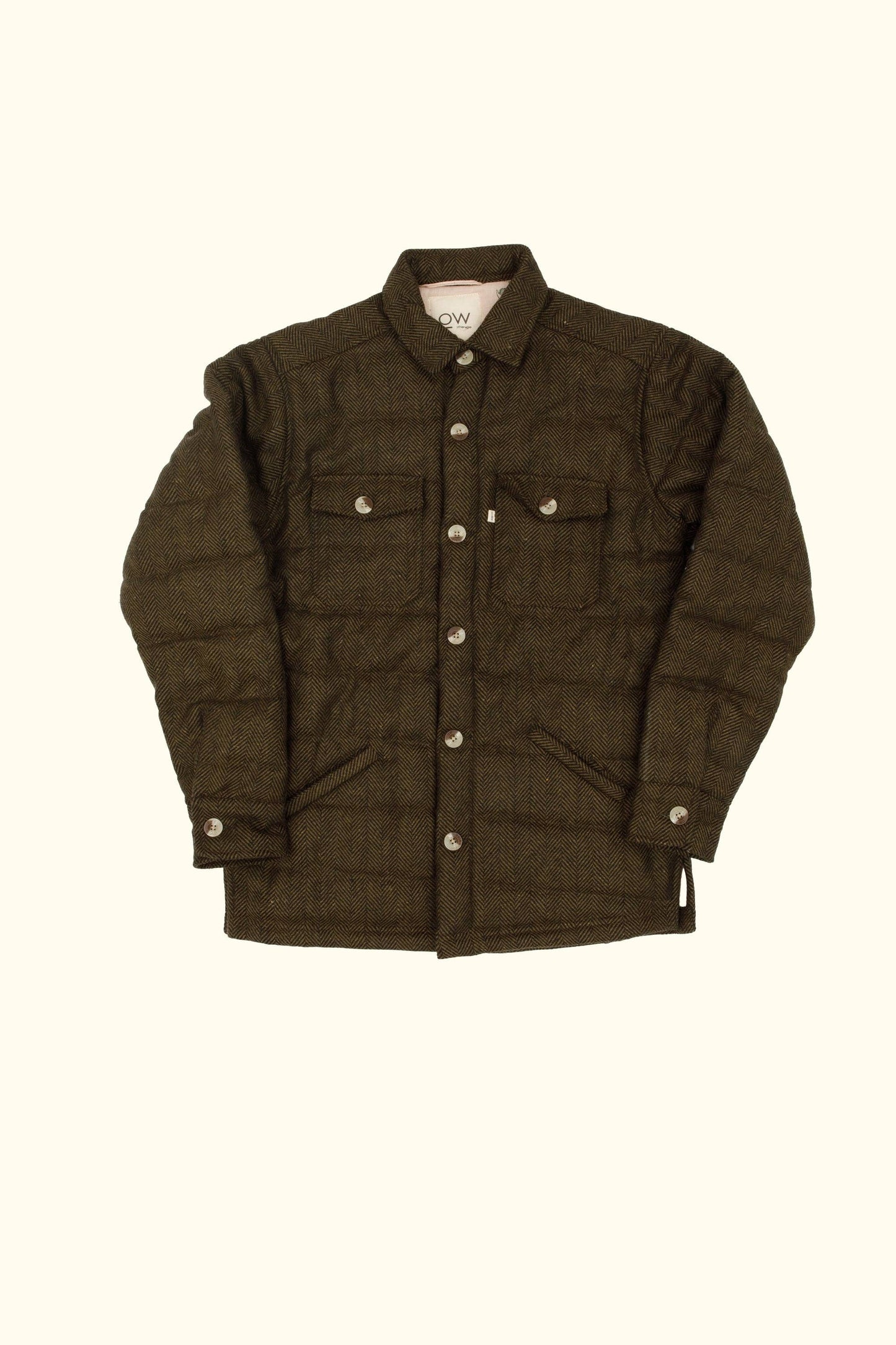 Mela wool puffer jacket in green