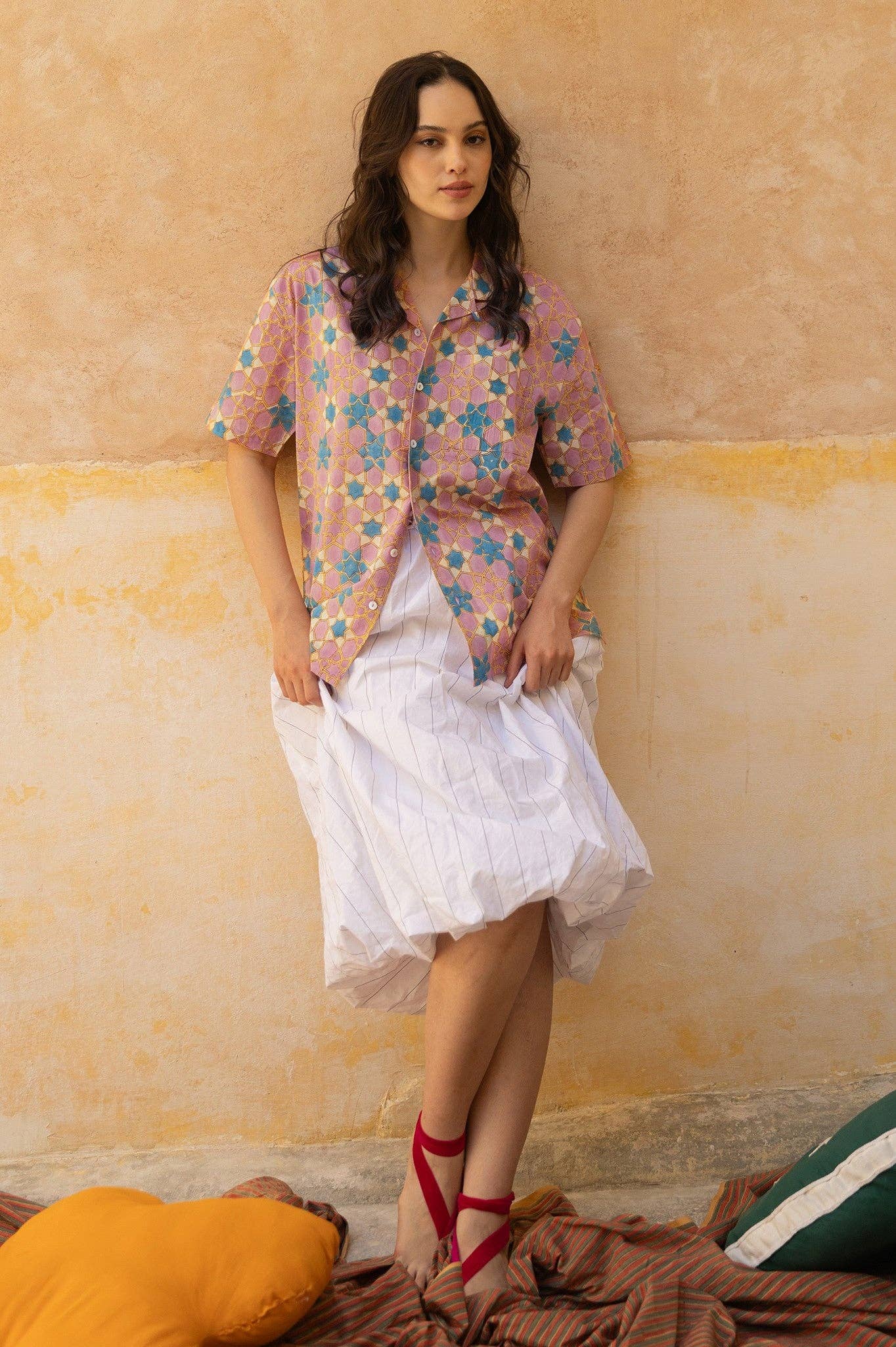 Starleaf Handblock Printed Cotton Shirt