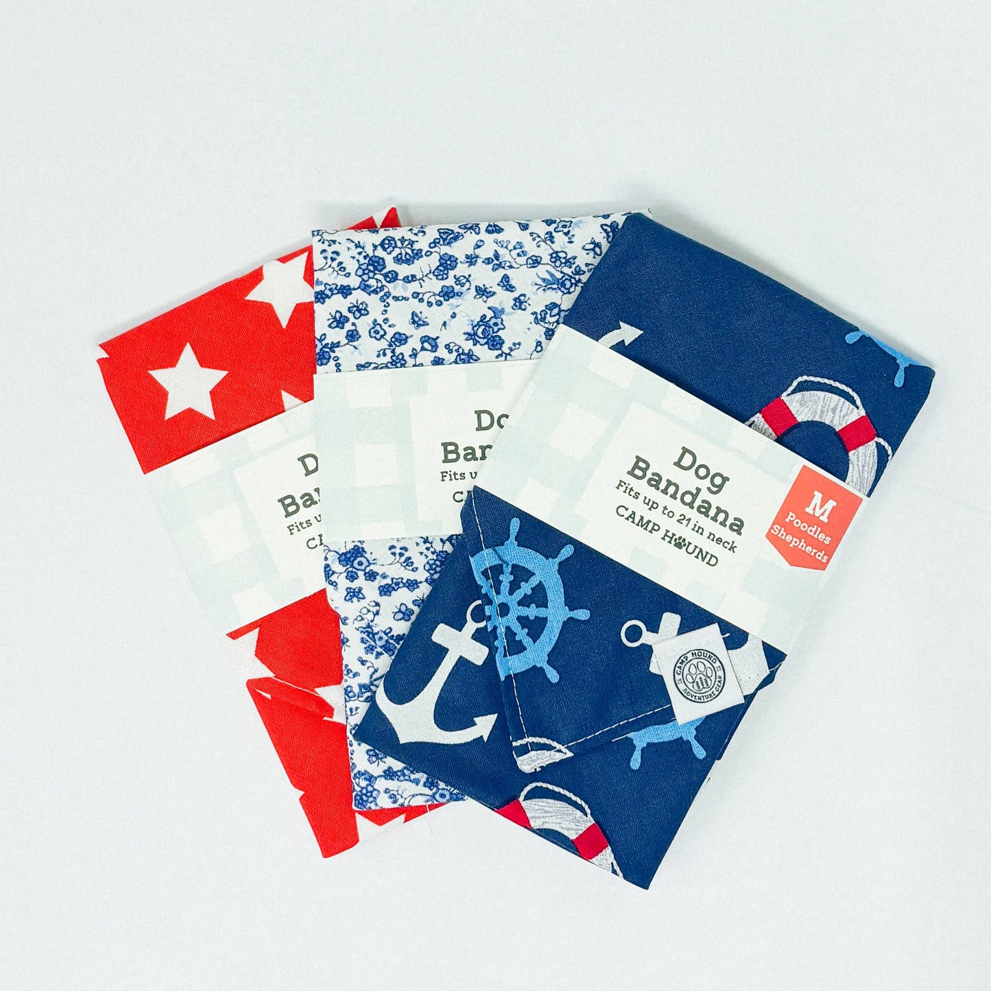 Annie Dog Bandana | Blue Floral Coastal Girl Pet Scarf
