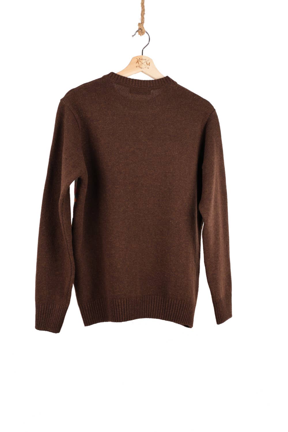 Lambswool Jacquard Sweater Brown