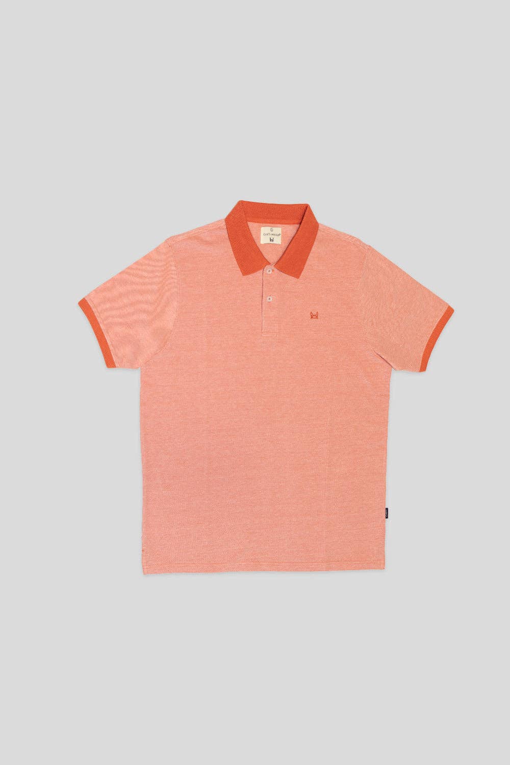 Orange Jacquard Structure Polo | Denis