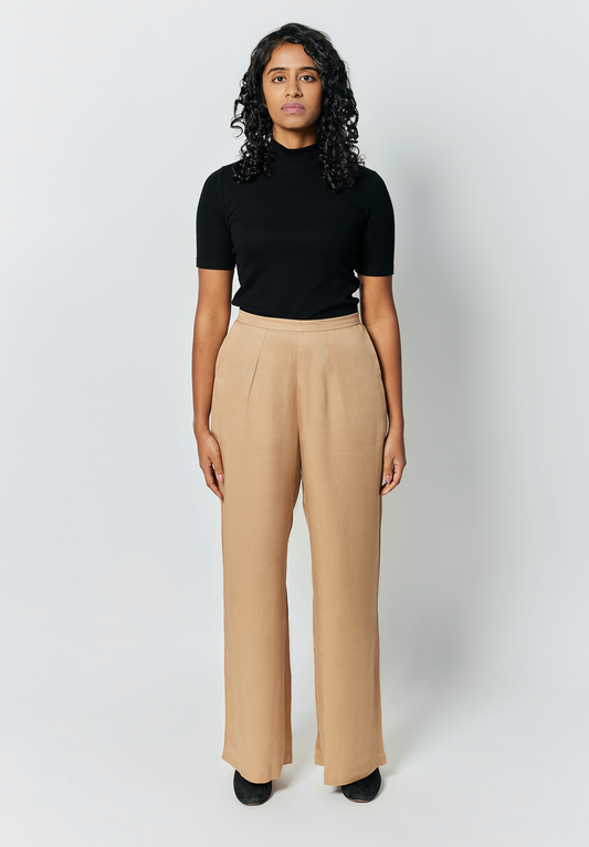 The Wide Leg Pant - Walnut