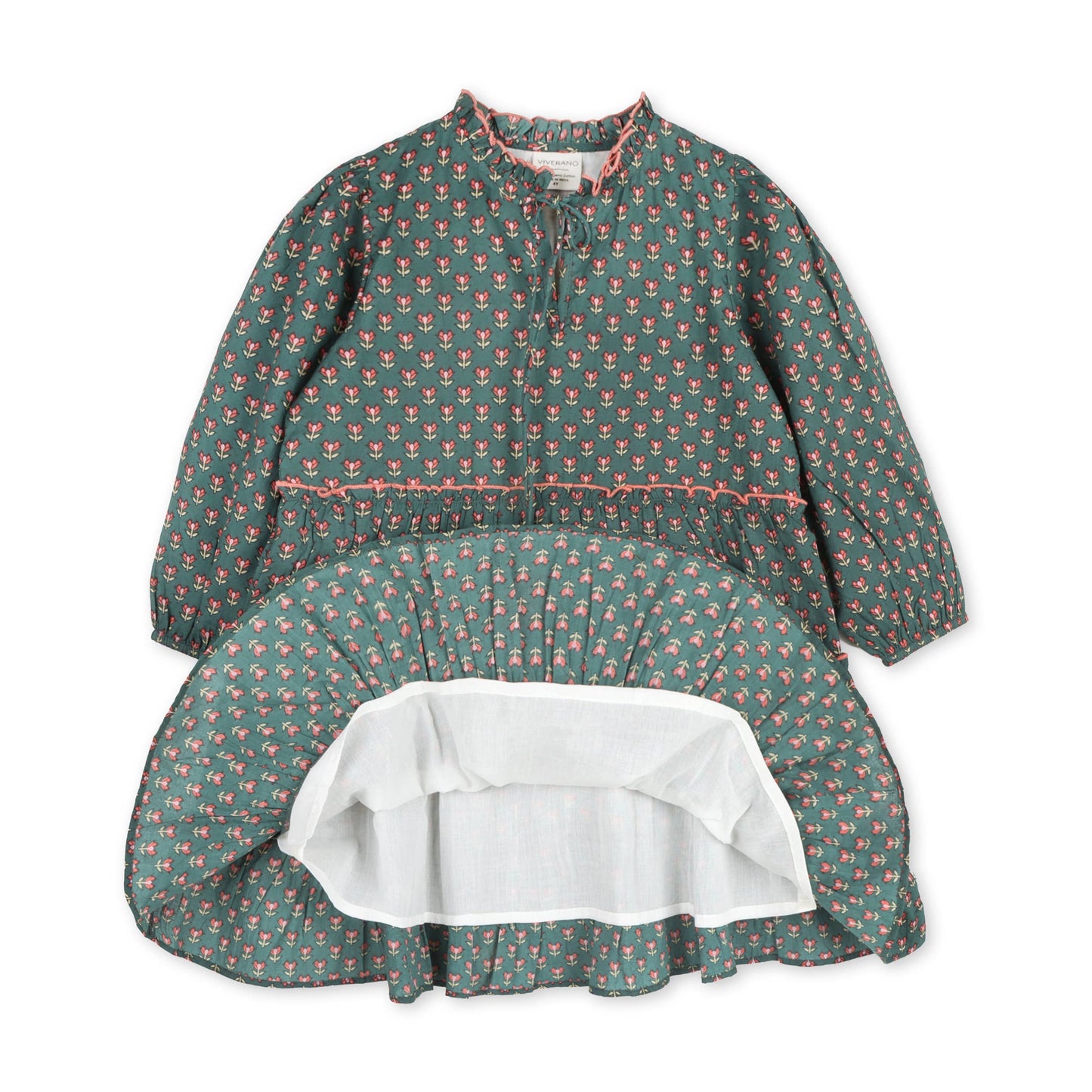 Jasmine Layered Dress - Forest Green (Organic Cotton)