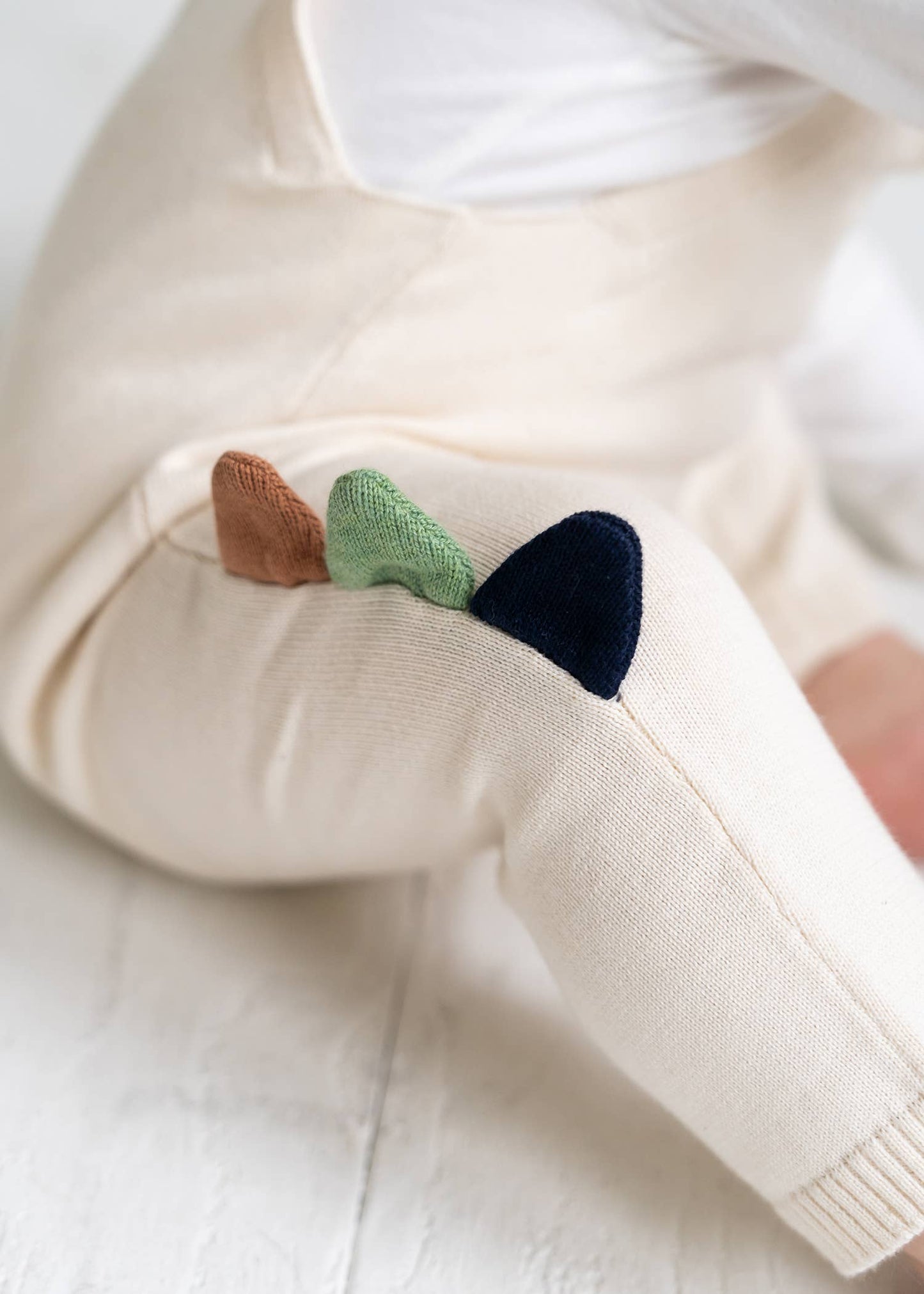 Dino Jacquard Knit Baby Overall Set (Organic Cotton)