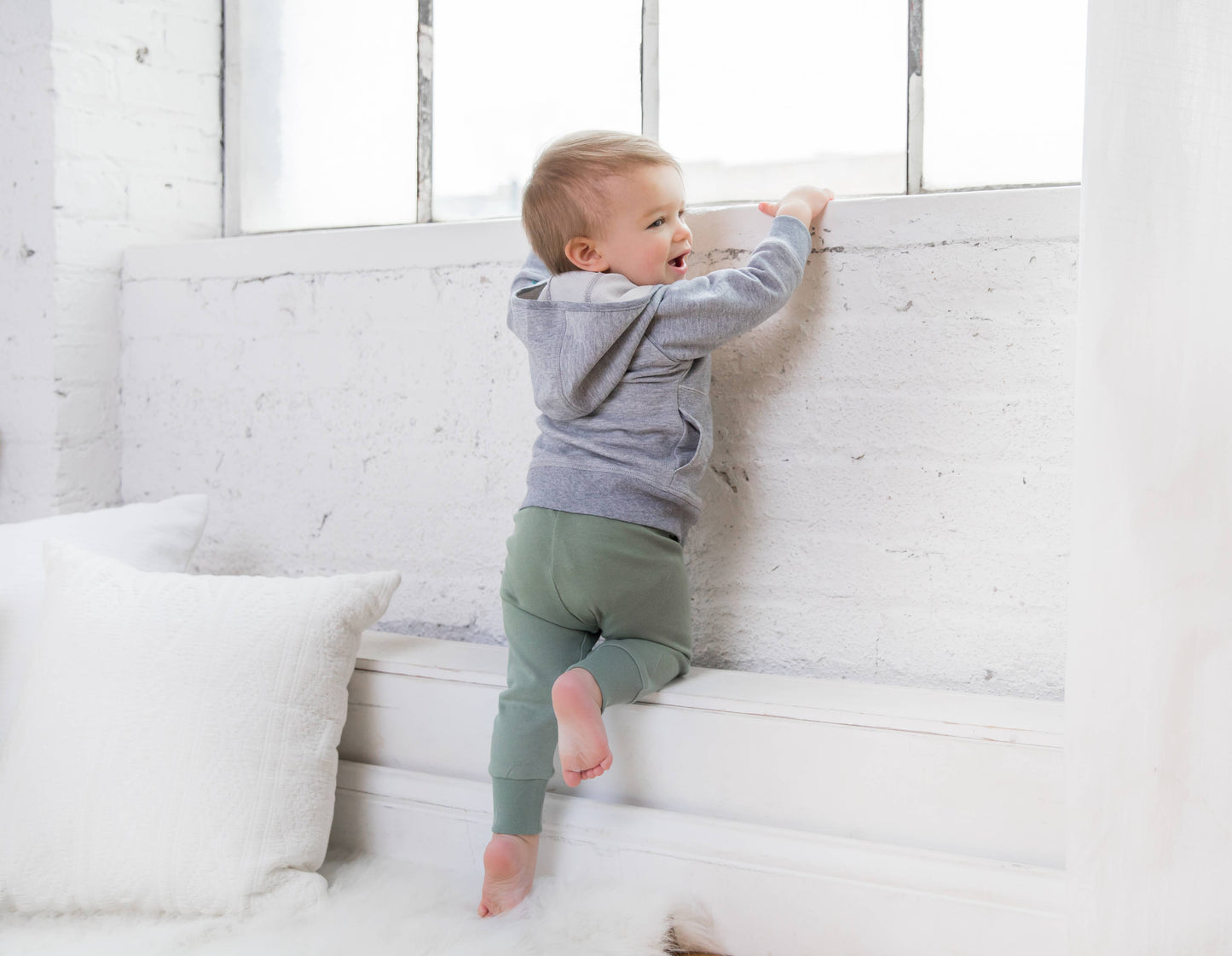 Organic Baby and Kids Cruz Jogger - Thyme