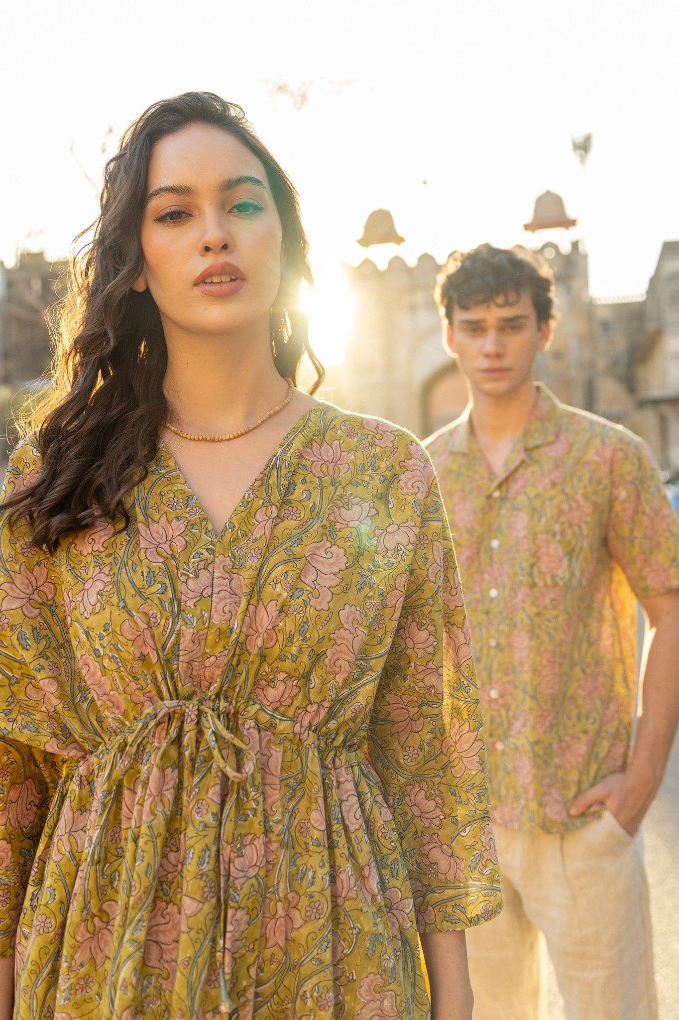 Kamal Handblock Printed Cotton Kaftan Dress