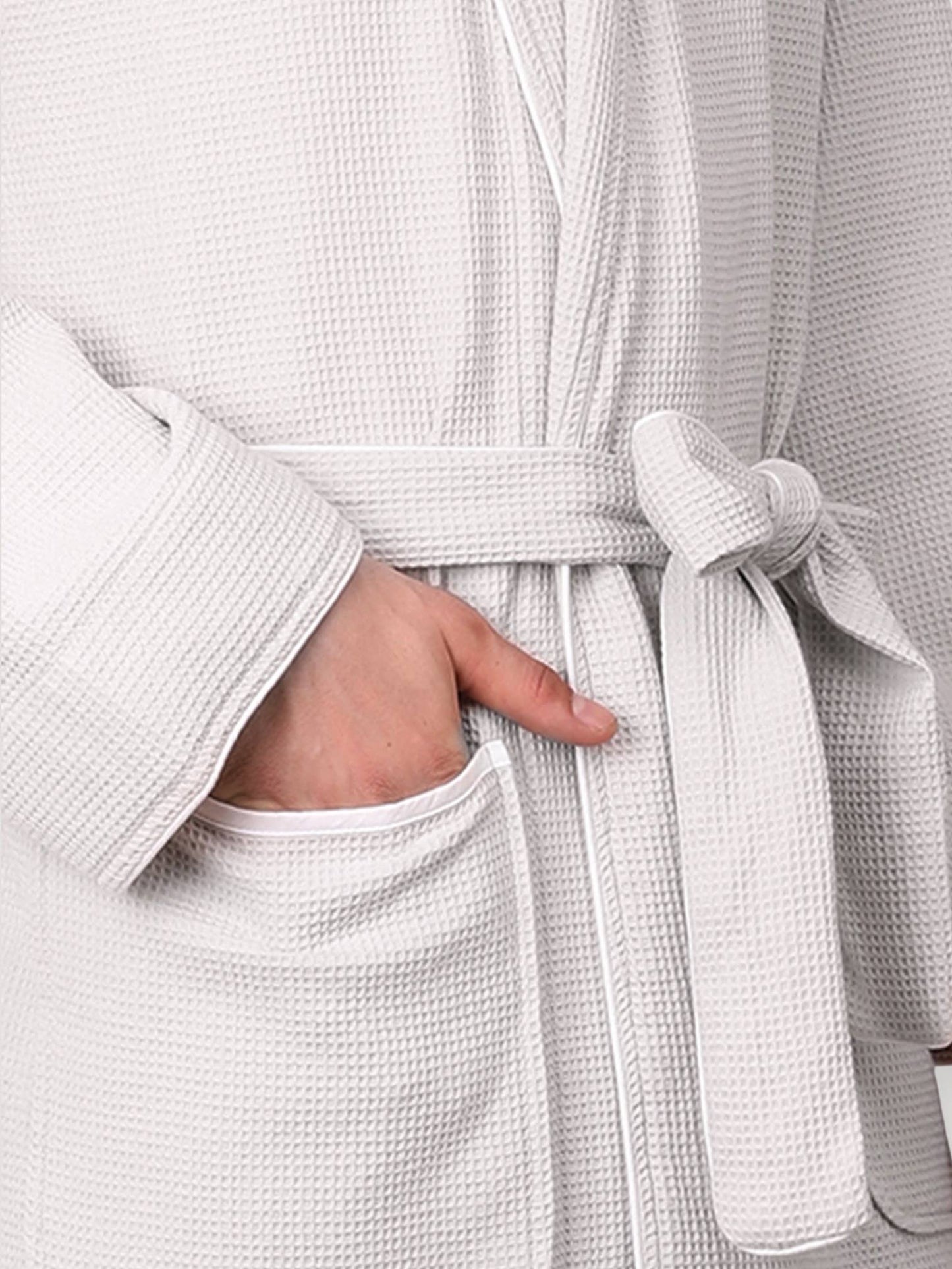 Men's Organic Waffle Weave Spa & Bath Robe (2 Colors)