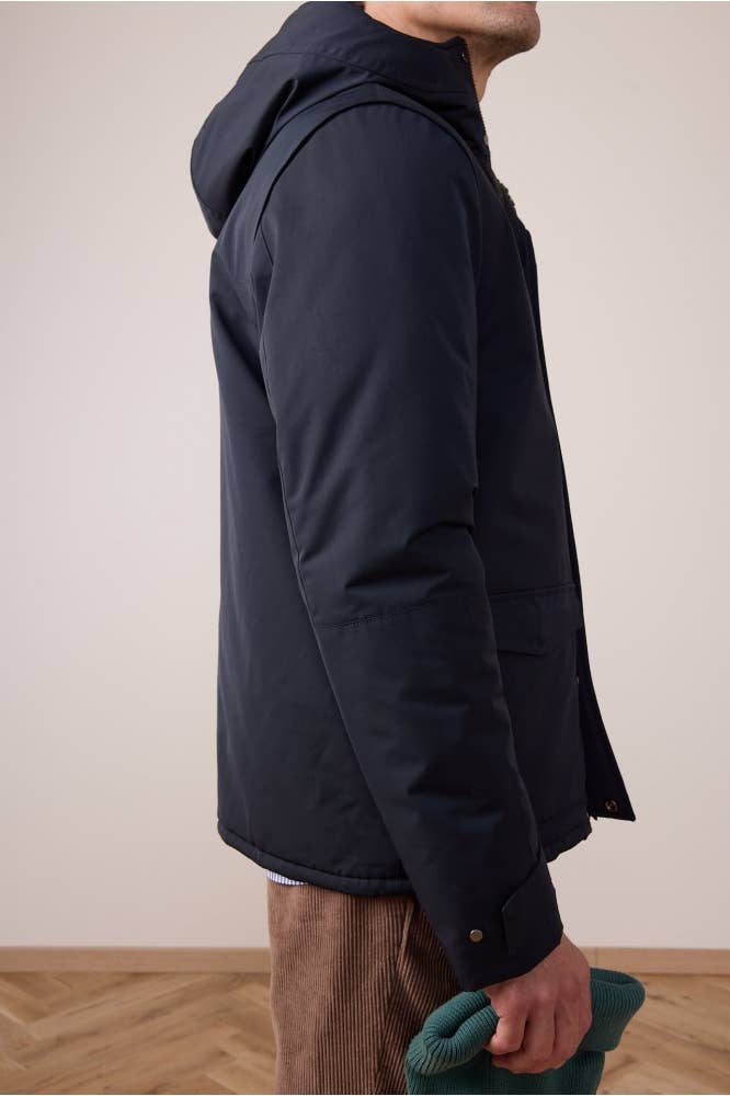 Navy Cosy Short Parka