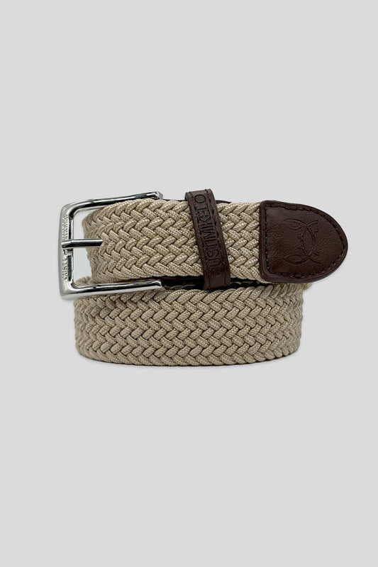 Beige braided belt