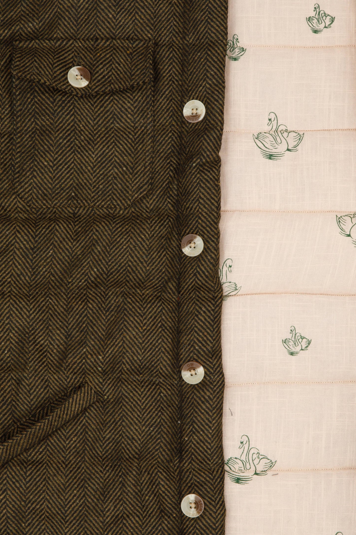 Mela wool puffer jacket in green