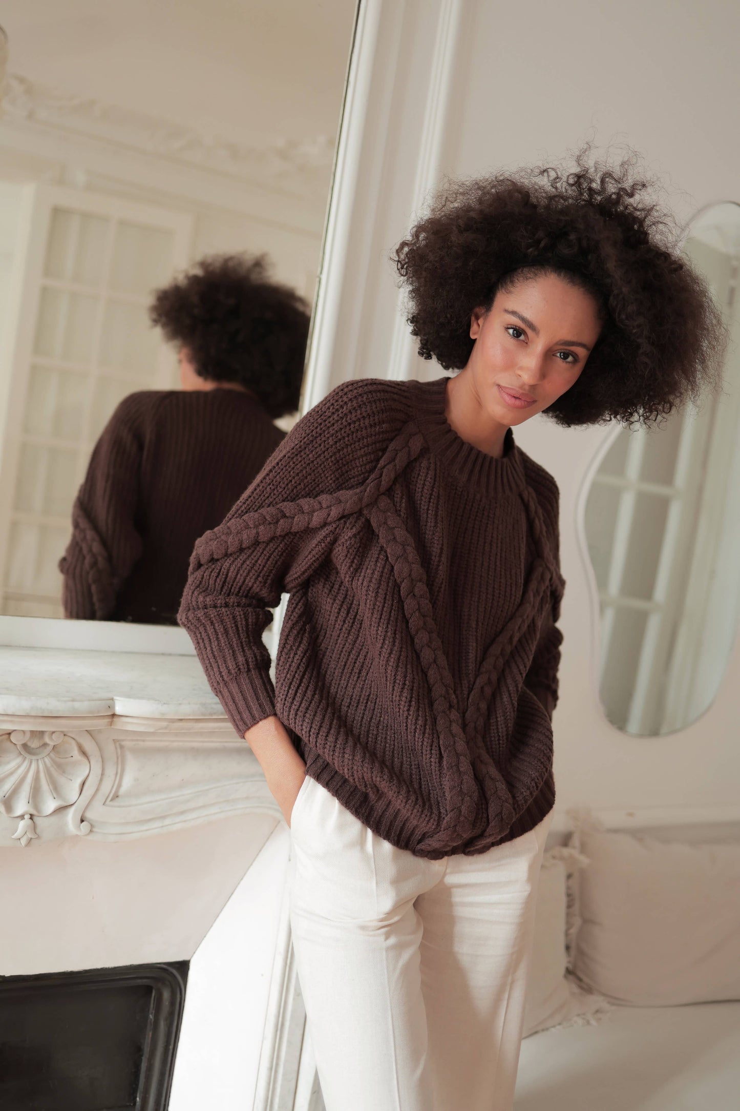 Sweater with braid details