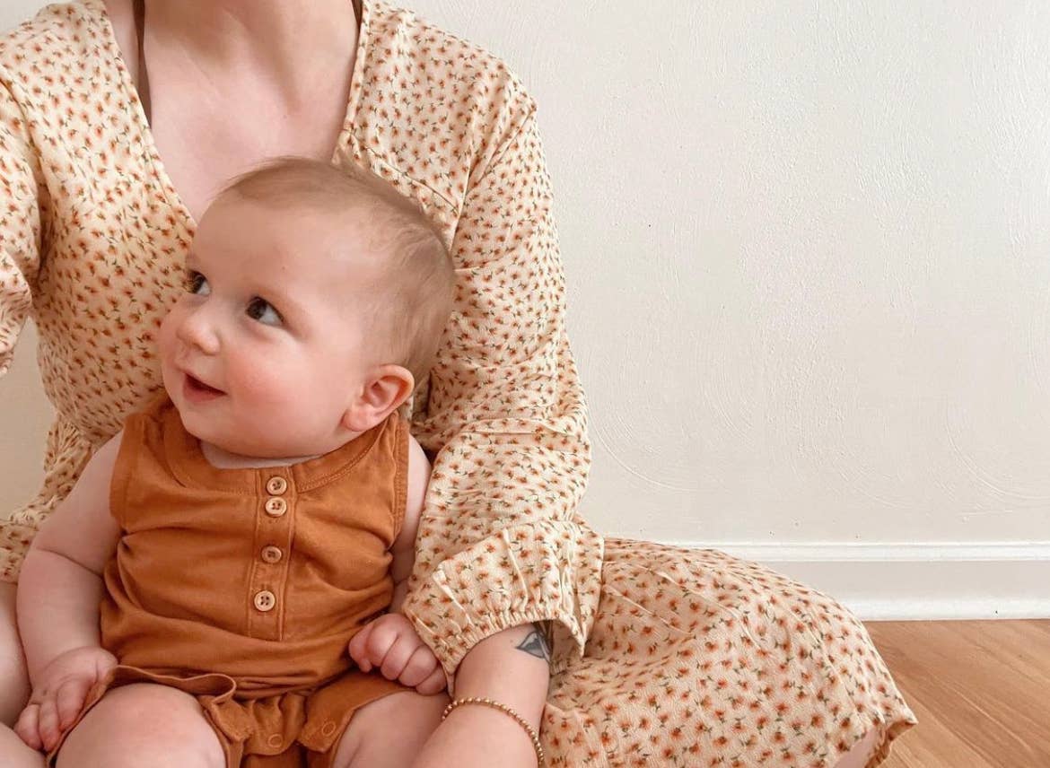 Toasted Nut Shortie Baby Romper, Baby Onepiece, Kids Clothes