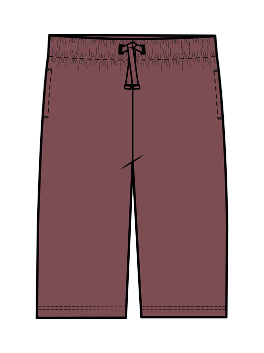 Clove Waffle Knit Straight Leg Pants - Mulberry